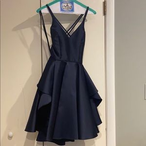 Alyce backless navy blue dress